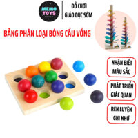 Đồ chơi trẻ em Montessori 0-3. Bảng phân loại bóng Cầu Vồng