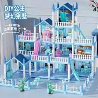 Đồ Chơi Trẻ Em Nhà Bé Gái Đồ Chơi Lắp Ráp Lâu Đài Công Chúa Biệt Thự Nhà Búp Bê Barbie Sinh Nhật Quà Tặng Giáng Sinh