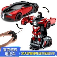 Đồ chơi trẻ em ô tô điều khiển từ xa có thể sạc lại, ô tô biến hình một phím, công cụ robot ô tô điều khiển từ xa, bán buôn, quà tặng dropshipping