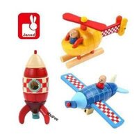 Đồ chơi trẻ em thông minh - Bộ lắp ghép mô hình máy bay gỗ Janod
