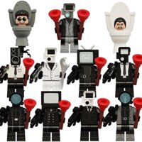 Đồ Chơi Trẻ Em Tương Thích Với lego super titan man vs toilet tv Loa Minifigured Is scientist Xây Dựng