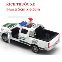 Đồ chơi trẻ em xe ô tô cảnh sát mini bằng sắt chạy cót màu xanh lá có đèn nháy và âm thanh mở được 2 cửa xe
