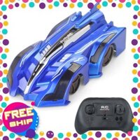 Đồ chơi trẻ em xe oto leo tường tiến lùi tay vô lăng điều khiển từ xa chạy nhanh bám chắc trên tường không rơi