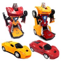 ĐỒ CHƠI TRẺ EM] XE ROBOT BIẾN HÌNH SIÊU NHÂN Đồ Chơi Ô Tô Biến Hình Siêu Nhân Cực Ngầu Cho Bé.