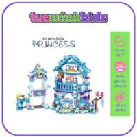 Đồ chơi trẻ em xếp hình công chúa elsa lâu đài tuyết dành cho bé gái Tuệ Minh Kids