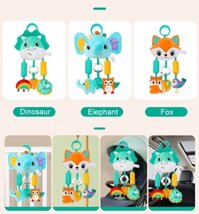 Đồ chơi treo nôi chuông gió leng keng chủ đề động vật dễ thương, đồ chơi tương tác thú bông dành cho bé sơ sinh - BAO NGON TOYS -DV102