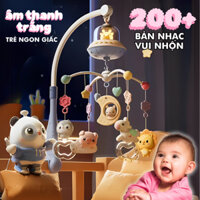 Đồ Chơi Treo Nôi Cũi Cho Bé Sơ Sinh Xoay 360 Độ Kích Thích Thị Giác Có Hộp Nhạc