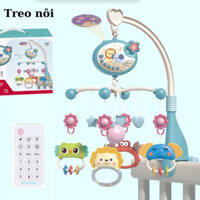 Đồ Chơi Treo Nôi Cũi Cho Bé Sơ Sinh Xoay 360 Độ Kích Thích Thị Giác Có Hộp Nhạc TẶNG Điều Khiển Quin Store