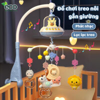 Đồ chơi treo nôi cũi cho trẻ sơ sinh xoay 360 độ có hộp nhạc kích thích thị giác, thính giác cho bé