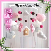 Đồ chơi treo nôi cũi handmade kích thích thị giác cho bé sơ sinh ảnh thật 100%, tự xoay phát nhạc Bầy chim về tổ