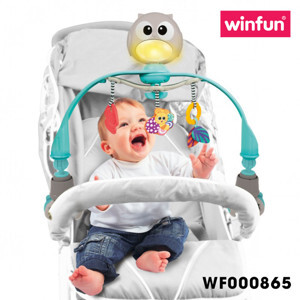 Đồ chơi treo nôi cũi xe đẩy nhạc trắng ru ngủ chiếu đèn cú mèo xinh xắn Winfun 0865