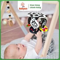 Đồ chơi treo nôi đen trắng cho bé, bộ kích thích thị giác cho trẻ sơ sinh hiệu quả có kẹp dễ dàng sử dụng- Combo