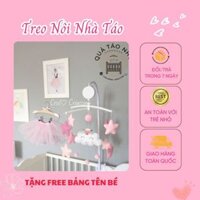Đồ chơi treo nôi mây sao hông (Tặng Free Bảng Tên)