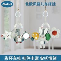 Đồ Chơi Treo Xe Đẩy Em Bé 0-3 Tuổi Hình Thỏ / Cú Hoạt Hình Phong Cách Bắc Âu