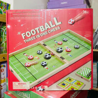 Đồ chơi trí tuệ- Boardgame 3in1- Cờ búng- cờ vua- cờ cá ngựa- chất liệu gỗ