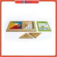 Đồ chơi trí uẩn 7 mảnh, Tangram đôi, đơn - Đồ chơi gỗ Winwintoys - Tangram đôi