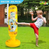 Đồ Chơi Trụ Boxing Đấm Bốc Cá Heo Nhựa Dẻo PVC Đàn Hồi Tặng Kèm Ống Bơm Dành Cho Bé Giúp Phát Triển Thể Chất Cho Trẻ Em