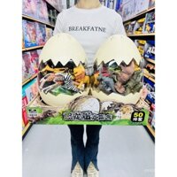 Đồ chơi trứng khủng long cho trẻ em, bộ khủng long Tyrannosaurus Rex, mô hình động vật thực tế để chơi giả vờ