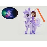 đồ chơi trung thu lồng đèn Sofia ngồi xe ngựa Pony chạy pin đi được có nhạc có đèn