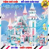 Đồ Chơi Tư Duy Lắp Ráp Lâu Đài Công Chúa Băng Giá Elsa Siêu Đẹp Cho Bé Gái ( Bộ 360 Chi Tiết )
