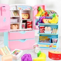 Đồ chơi Tủ lạnh mini, mô hình tủ lạnh, mô phỏng đồ uống, phụ kiện chơi đồ hàng của gia đình và bạn bè
