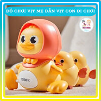 Đồ chơi từ tính vịt mẹ dẫn vịt con đi chơi chuyển động có đèn và nhạc