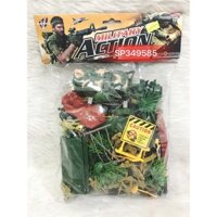 Đồ Chơi Túi lính quân sự mô hình xe tăng , máy bay , cây , biển báo JL668-31 - SP349585