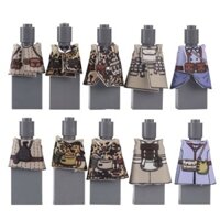 Đồ chơi tương thích MOC Áo khoác lính Pháp Thế chiến I Áo khoác cotton lính Liên Xô Thế chiến II Khối xây dựng hạt nhỏ