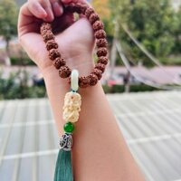 Đồ chơi Vajra Bodhi, đèn ngủ bằng gỗ óc chó, vòng chạy Tara, hạt Phật có tua rua, cầm tay kiểu Trung Quốc