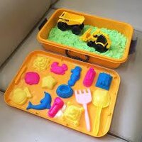 Đồ chơi vali cát động lực cho bé tặng kèm khuôn, cát nặn sinh học không dính tay an toàn cho bé