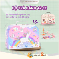 Đồ Chơi Vali Tiệc Bánh Trà Ngựa Pony Hoa Lá Bằng Nhôm Và Nhựa Cao Cấp Đồ Đồ Chơi Nhập Vai -shopcuabebb