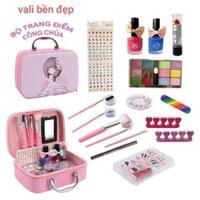 Đồ chơi Vali trang điểm cho bé gái, Dễ Dàng Làm Sạch bằng Nước và An Toàn Cho Bé Gái