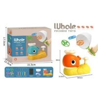Đồ chơi vận động: Bộ cá voi phóng và bắt đĩa bay tung hứng vui nhộn (Whale frisbee toys) dùng pin, 3ages+, No. 9965A