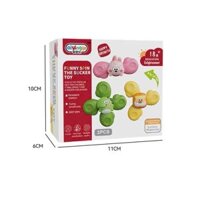 Đồ chơi vận động : Bộ con quay đáng yêu (hình các chú ếch, sư tử và thỏ), 18m+. No. 368-67