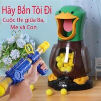 Đồ chơi Vịt Bắn Bóng tính điểm có bảng điện tử , Đồ chơi bắn bóng xốp mềm, Trò chơi tương tác giữa ba mẹ và con