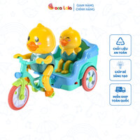 Đồ Chơi Vịt Đạp Xe, Đồ Chơi Ba Bánh Vịt Chạy Xe Nhựa Có Đàn Nhạc Vui Nhộn Bánh Xe Phát Sáng An Toàn Cho Bé