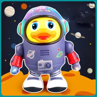 Đồ Chơi Vịt Nhảy Múa Safetoy – Vịt Robot Phi Hành Gia Nhựa ABS Nhảy Theo Nhạc, Phát Sáng, Quà Tặng