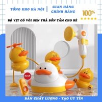 Đồ chơi vịt phun nước nhà tắm cho bé có vòi hoa sen,Vịt thả bồn tắm cao cấp 4 trong1, đồ chơi nhà tắm cho bé