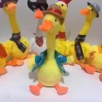 Đồ Chơi Vịt Vàng Nhại Tiếng Biết Nói Nhảy Múa VINATOYS, Có Nhiều Bài Hát Và Đèn Vui Nhộn Lắc Lư, Sử Dụng Pin Sạc USB Phá