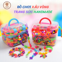 Đồ Chơi Xâu Vòng Trang Sức Hạt To, Đồ Chơi Handmade Xâu Vòng Cổ - Vòng Tay Cho Bé Siêu Dễ Thương