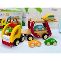 Đồ chơi Xe 2 tầng bằng gỗ Winwintoys | Đồ chơi gỗ xe 2 tầng | Xe gỗ Winwintoys 2 tầng