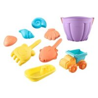 Đồ chơi xe ben đi biển xúc cát nhựa mềm 8pcs CY701053 C508