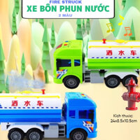 Đồ chơi xe bồn nước cho bé, xe đồ chơi mô hình lớn, có đèn và âm thanh, có thể phun nước, đồ chơi trẻ em, quà tặng bé.
