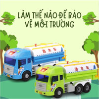 Đồ chơi xe bồn phun NDP được nước có nhạc và đèn chạy đà kích thước lớn đồ chơi bé trai