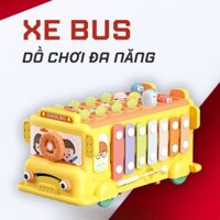 Đồ chơi Xe Bus đập chuột đa chức năng 10 trong 1 cho bé, đồ chơi giáo dục sớm