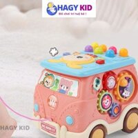 Đồ Chơi Xe Bus Kéo Kết Hợp Đàn Gõ Piano Rèn Luyện Kỹ Năng Cho Bé