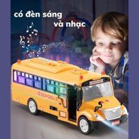 Đồ chơi xe bus, school bus có đèn và nhạc sống động, có thể mở các cửa cho trẻ em