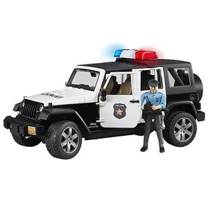Đồ chơi Xe cảnh sát Jeep Wranger Rubicon và người BRU02526
