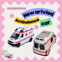Đồ chơi xe cấp cứu T.C.Z. chạy đà, dùng pin, có nhạc, đèn - mô hình xe ô tô cứu hộ cho bé trai