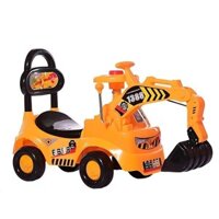 Đồ Chơi Xe Cẩu Máy Xúc, Xe Chòi Chân No.1388 Cho Bé Tập Đi Có Đèn Và Nhạc Vui Nhộn